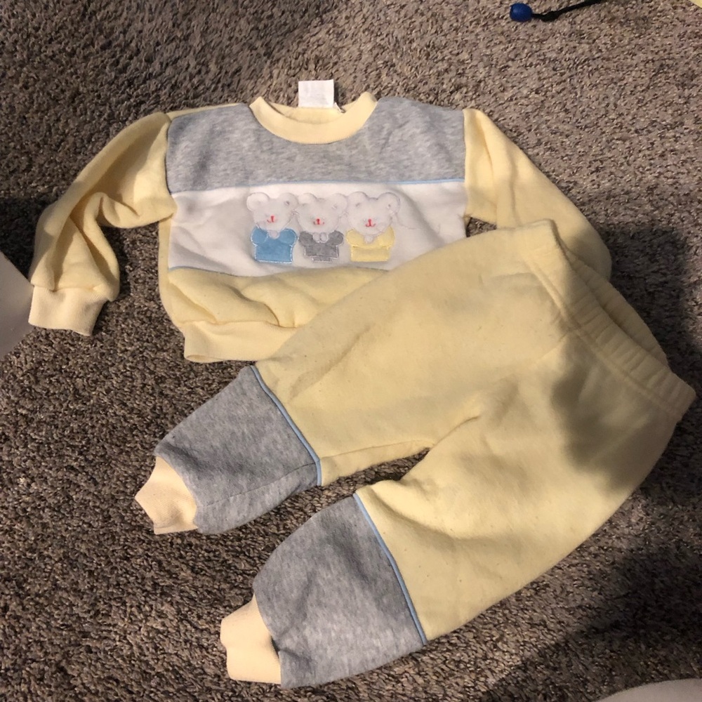 Vintage baby sweatsuit set 6/9m